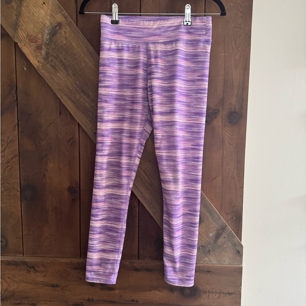 4/$12 Athletic Works Kids Leggings in Purple and White
